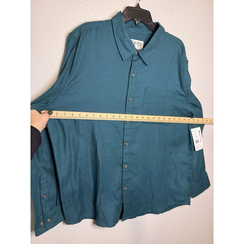 NWT Marmot Fairfax Flannel Shirt Men's XL Dark Jungle Lightweight $75 - Picture 6 of 7